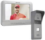 DSKIS203 :: Kit Videoportero HIKVISION con Monitor 7" a Color Manos Libres para Interior y Frente de Calle con Cámara a Color para Exterior